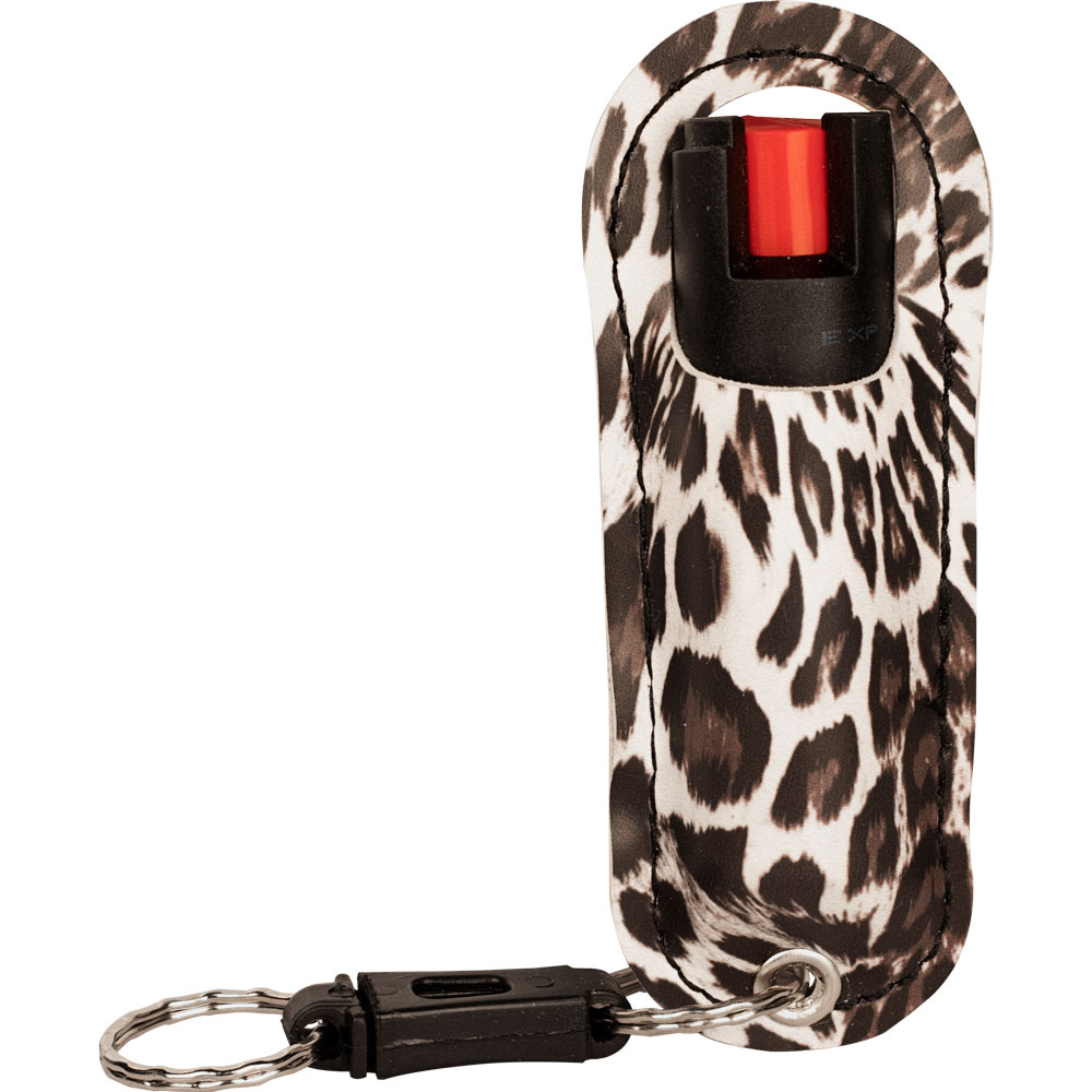 Pepper Shot 1.2% MC 1/2 oz Halo Holster Leopard Black/White view 2